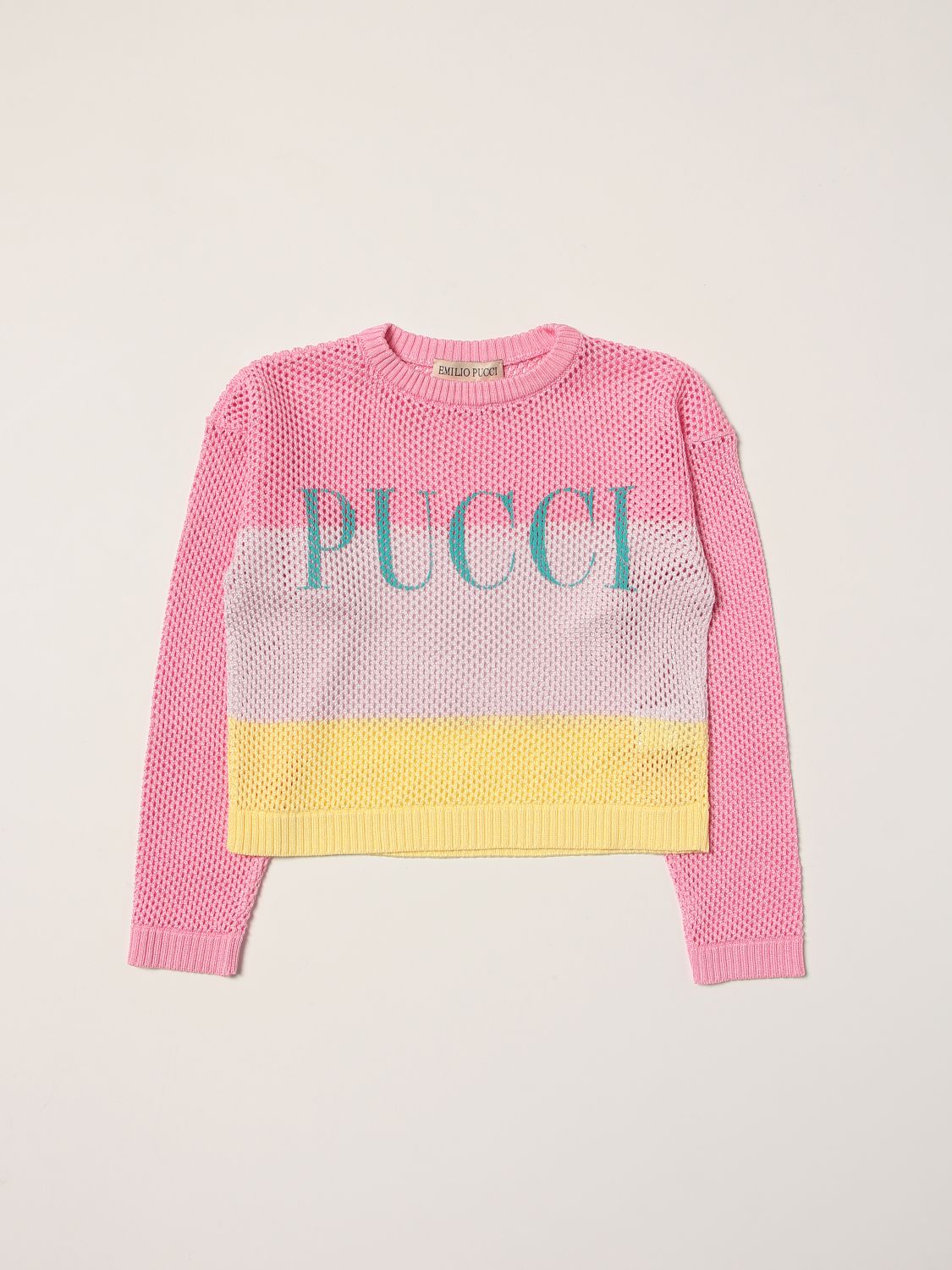 Emilio Pucci Emilio Pucci tricolor jumper with logo