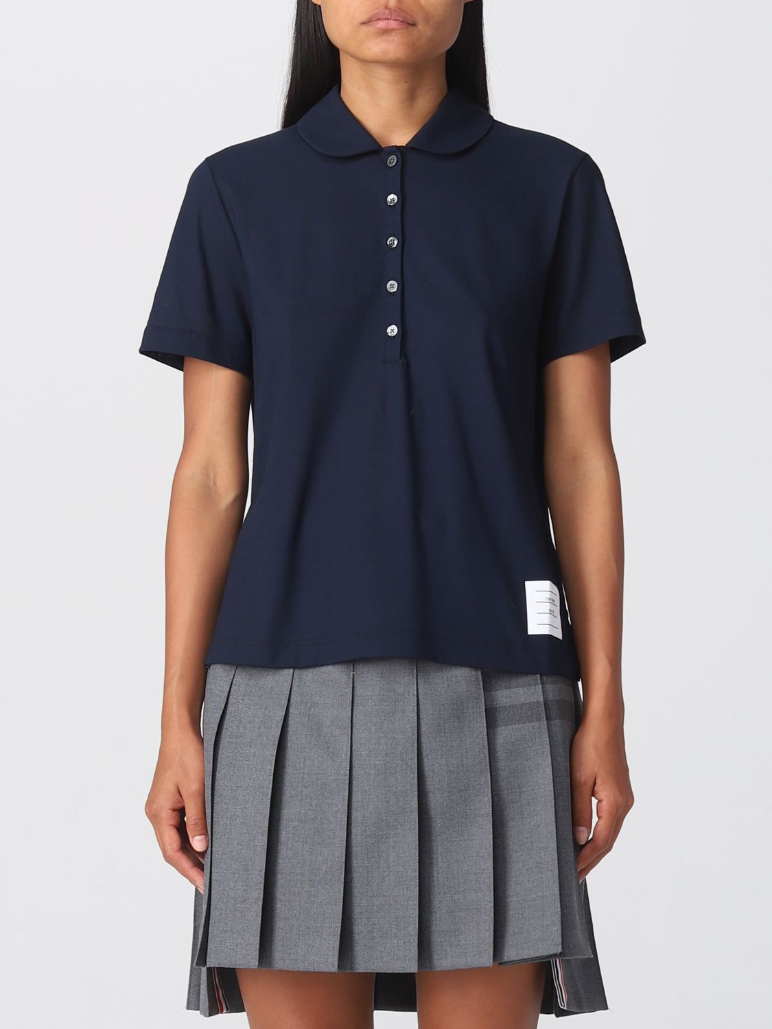 Thom Browne Polo Shirt THOM BROWNE Woman colour Blue