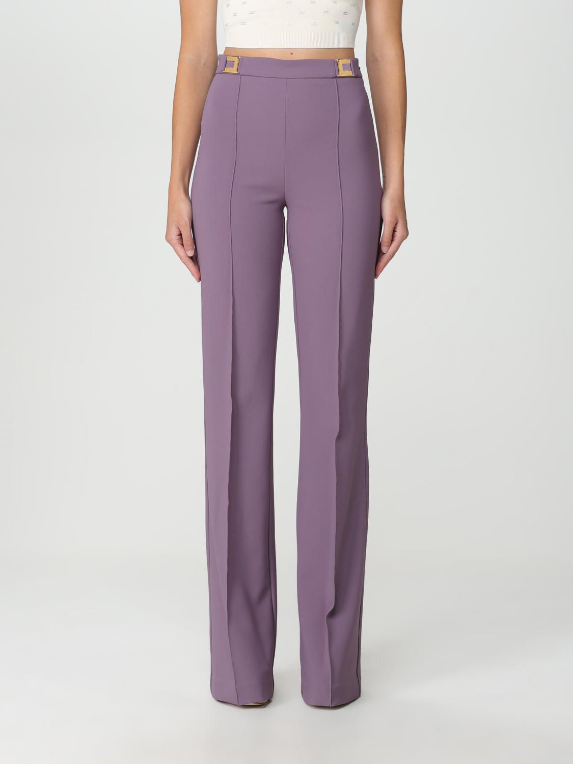 Elisabetta Franchi Trousers ELISABETTA FRANCHI Woman colour Lavender