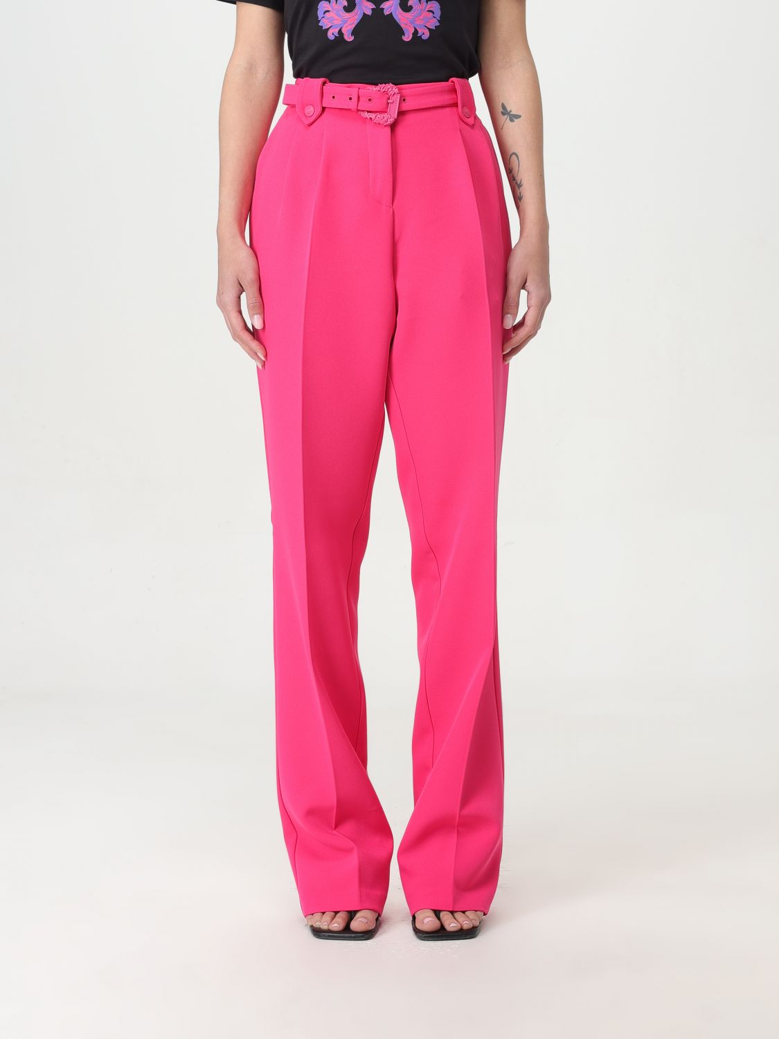 Versace Jeans Couture Trousers VERSACE JEANS COUTURE Woman colour Pink