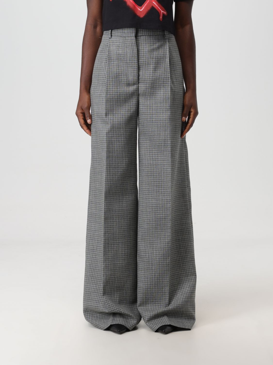 Msgm Trousers MSGM Woman colour Grey