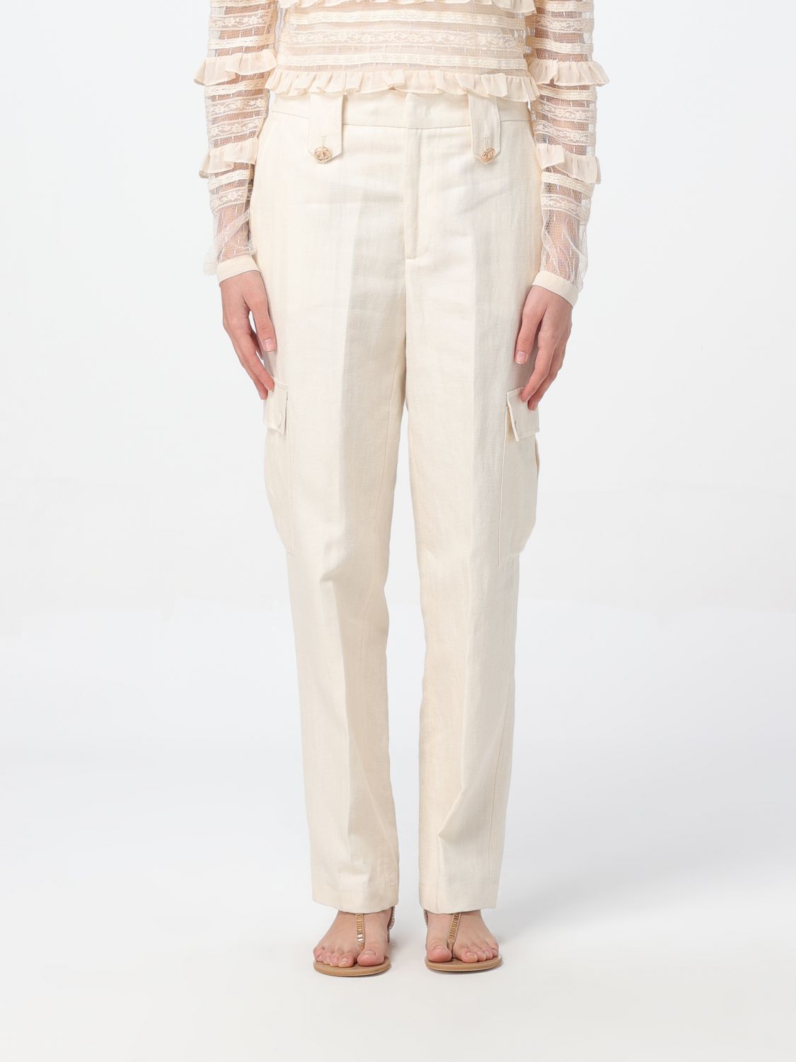 Twinset Trousers TWINSET Woman colour Ivory