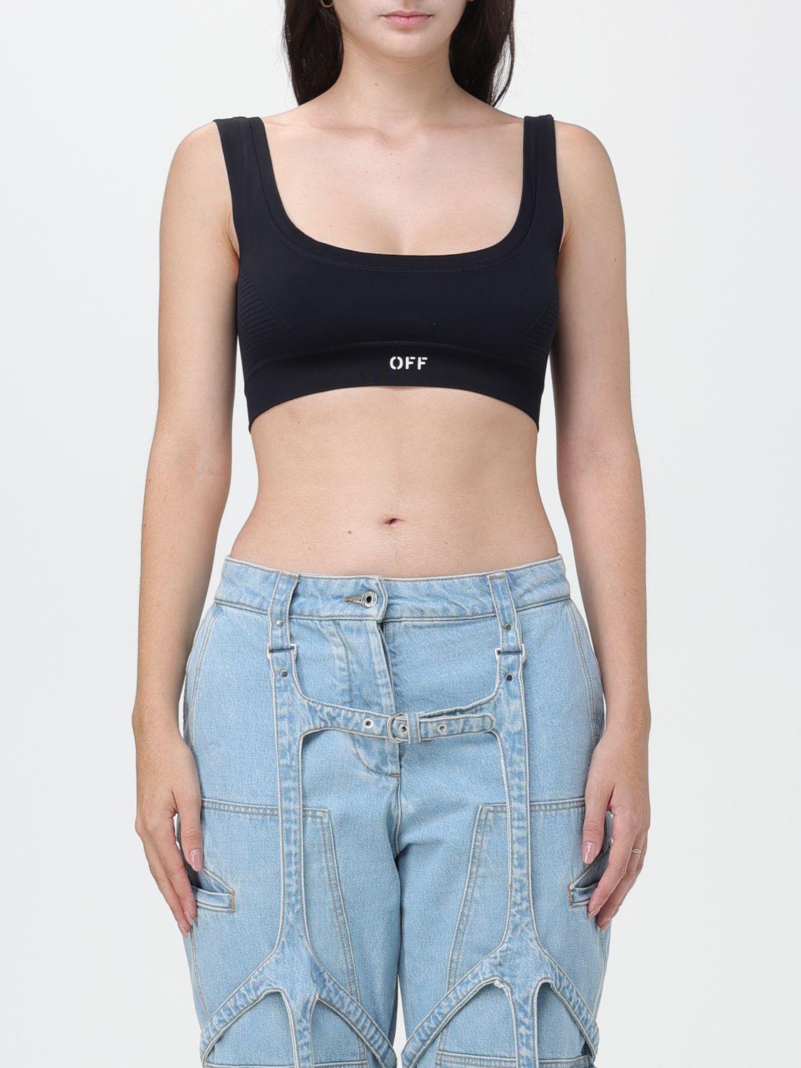 OFF-WHITE Top OFF-WHITE Woman colour Black