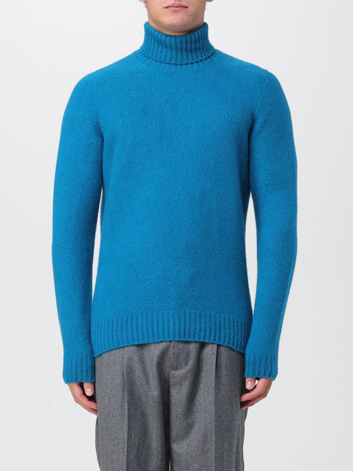 Drumohr Jumper DRUMOHR Men colour Gnawed Blue