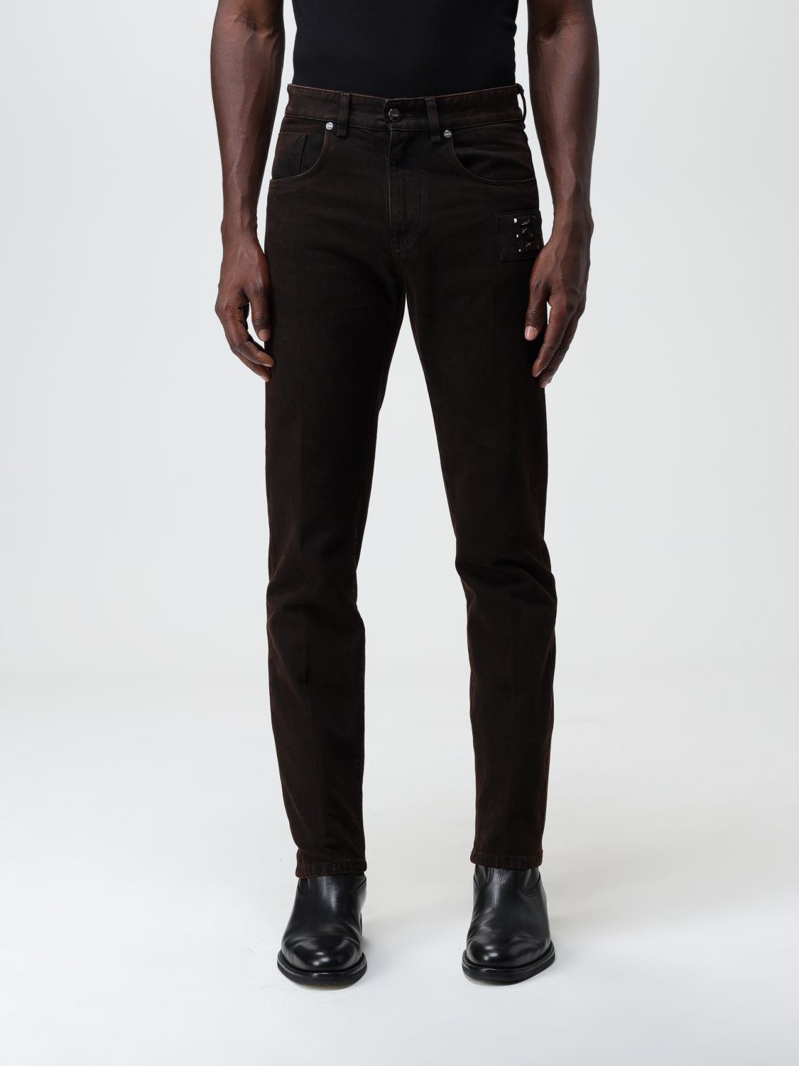 FENDI Trousers FENDI Men colour Dark