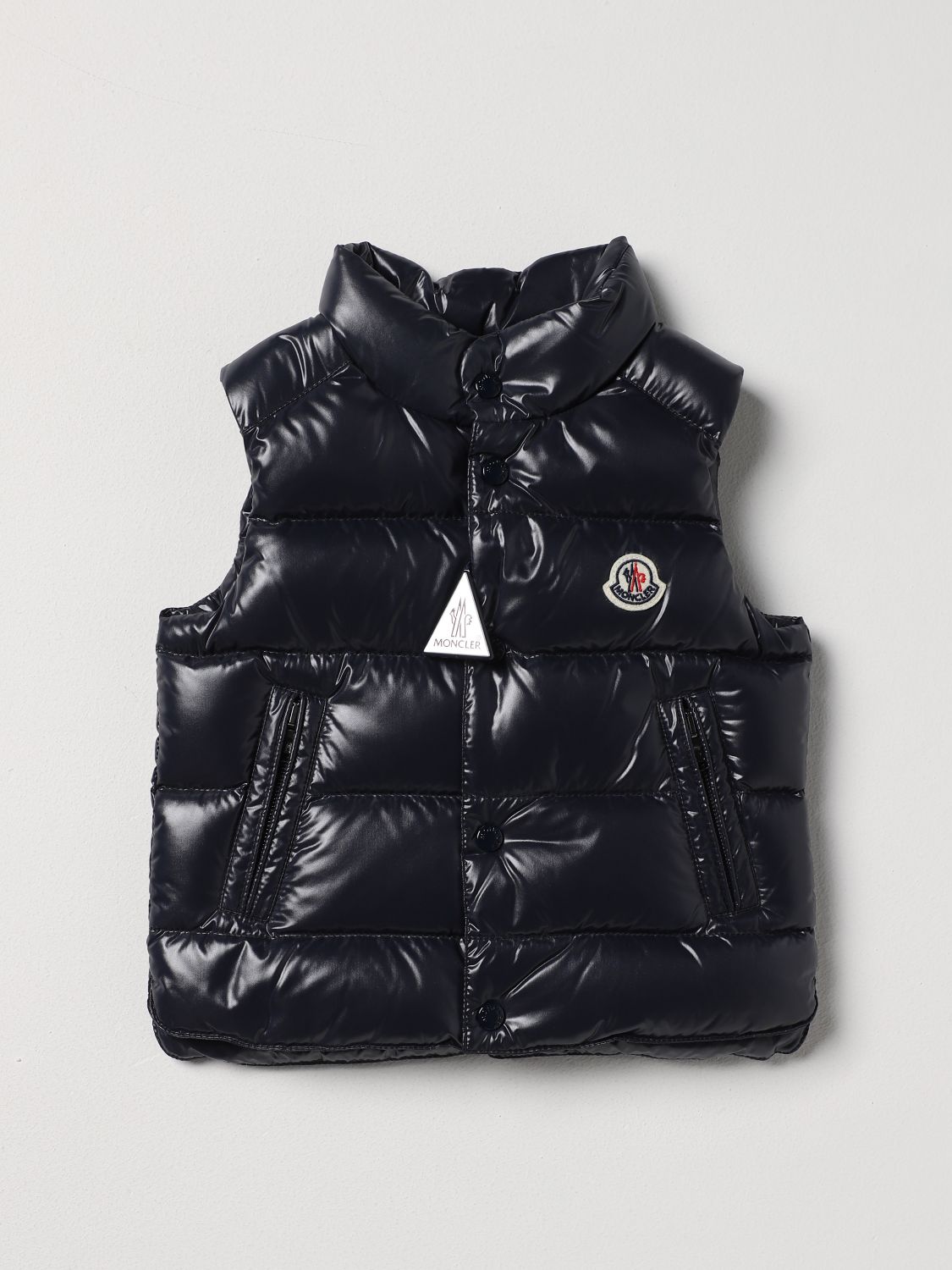 Moncler Waistcoat MONCLER Kids colour Blue