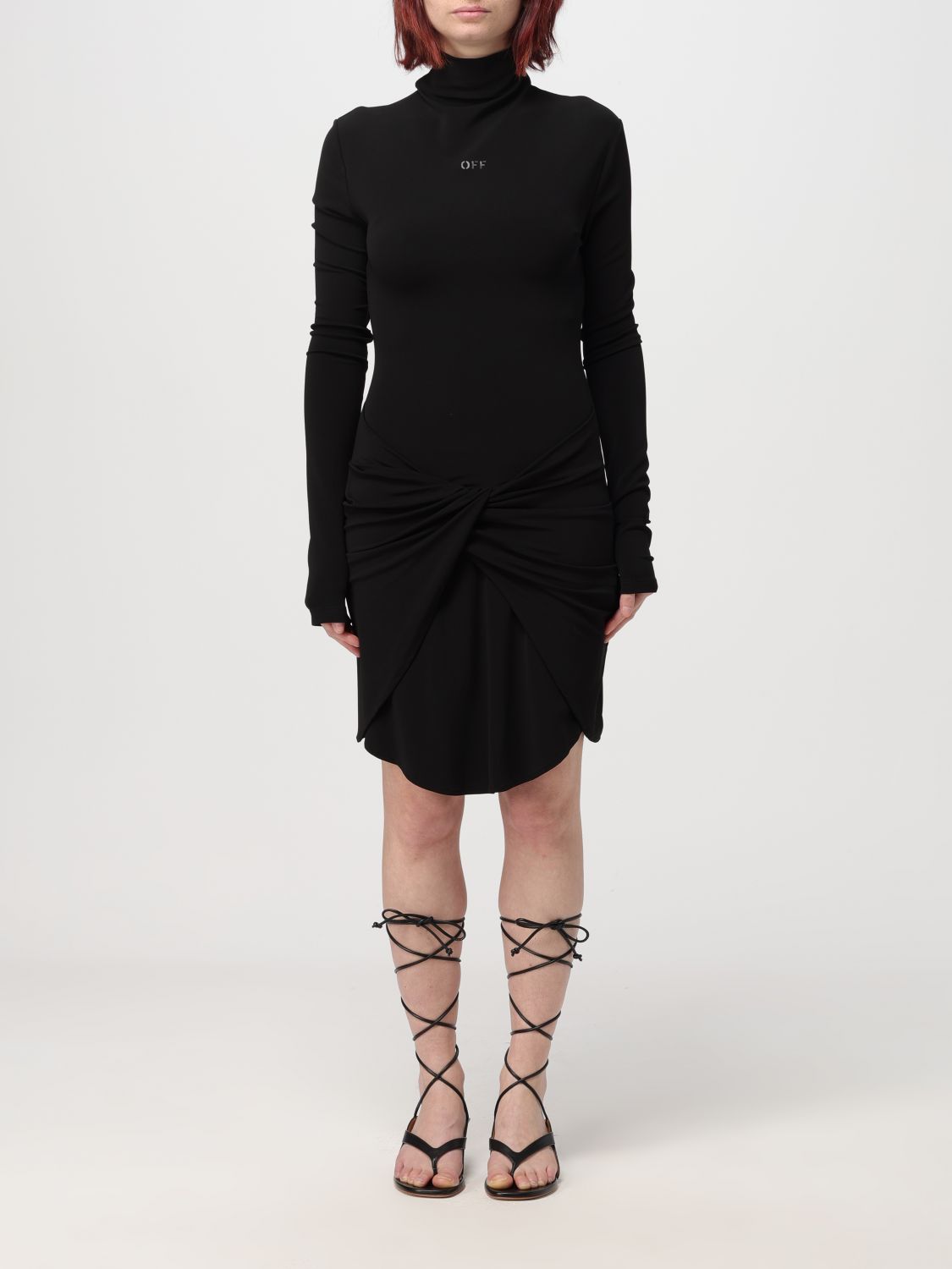 OFF-WHITE Dress OFF-WHITE Woman colour Black