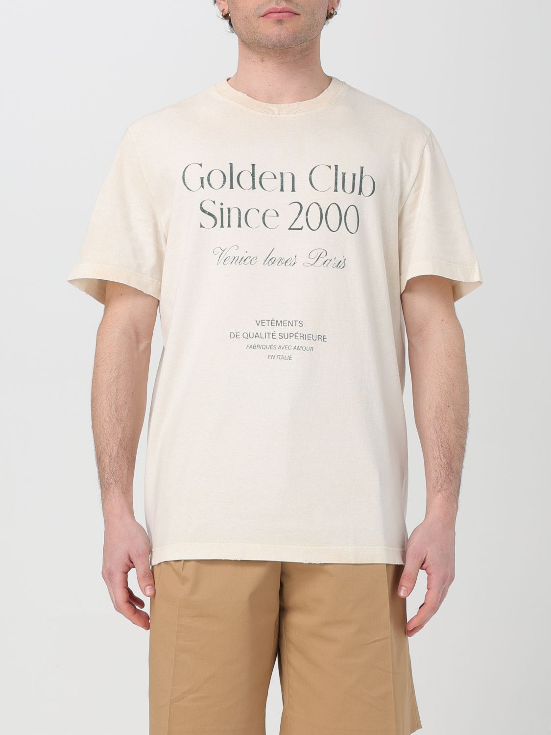 Golden Goose T-Shirt GOLDEN GOOSE Men colour Yellow Cream