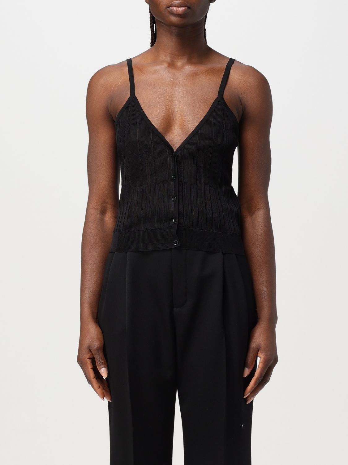 Saint Laurent Top SAINT LAURENT Woman colour Black