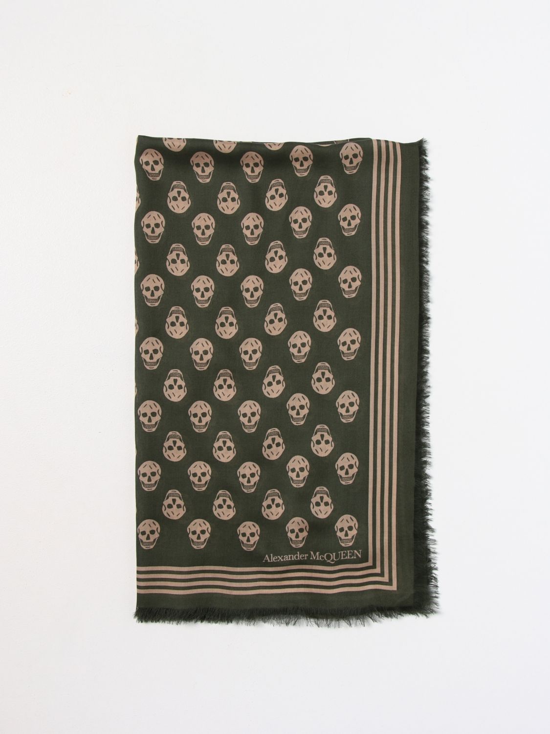 Alexander McQueen Scarf ALEXANDER MCQUEEN Men colour Kaki