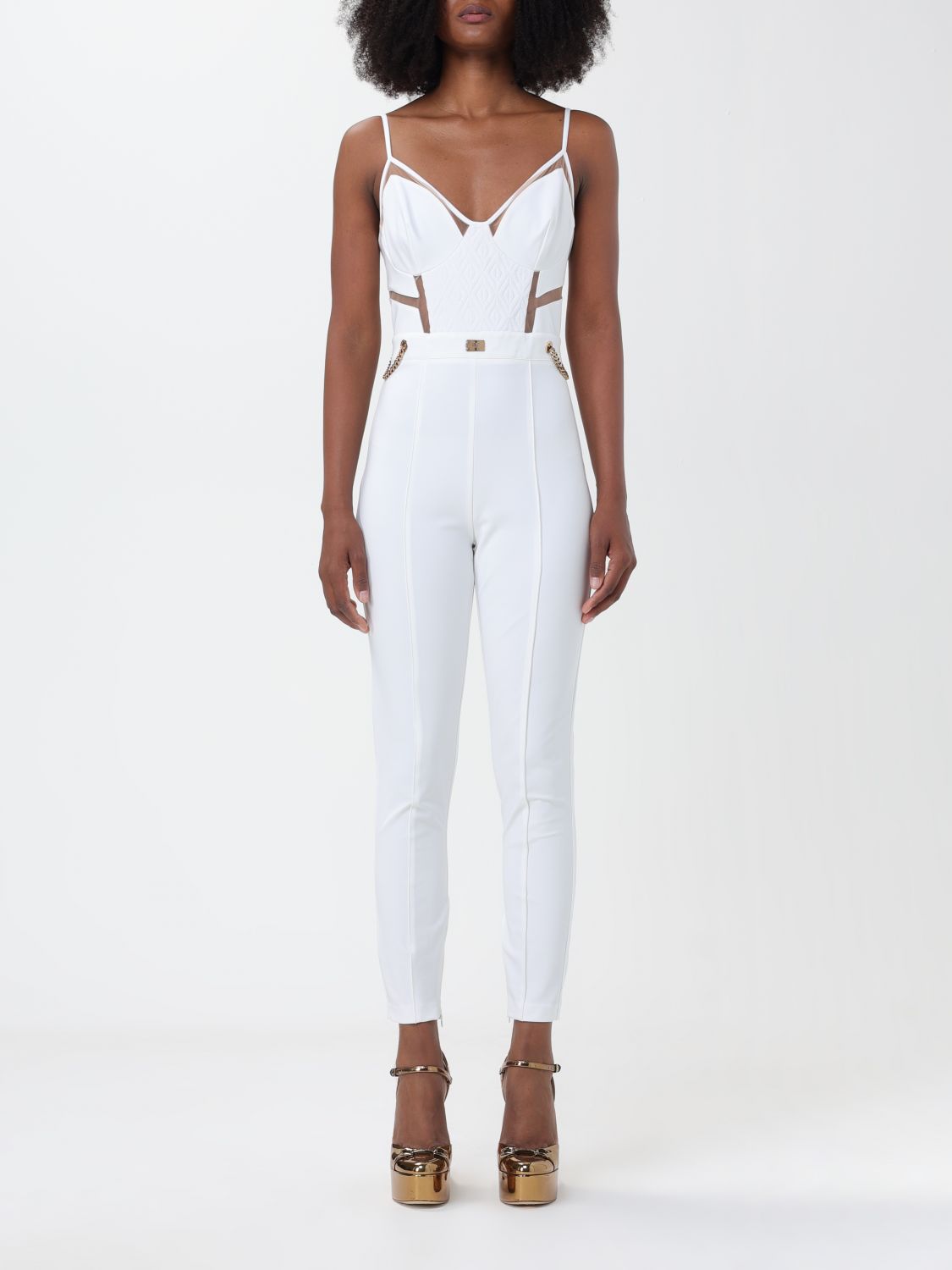 Elisabetta Franchi Jumpsuits ELISABETTA FRANCHI Woman colour White