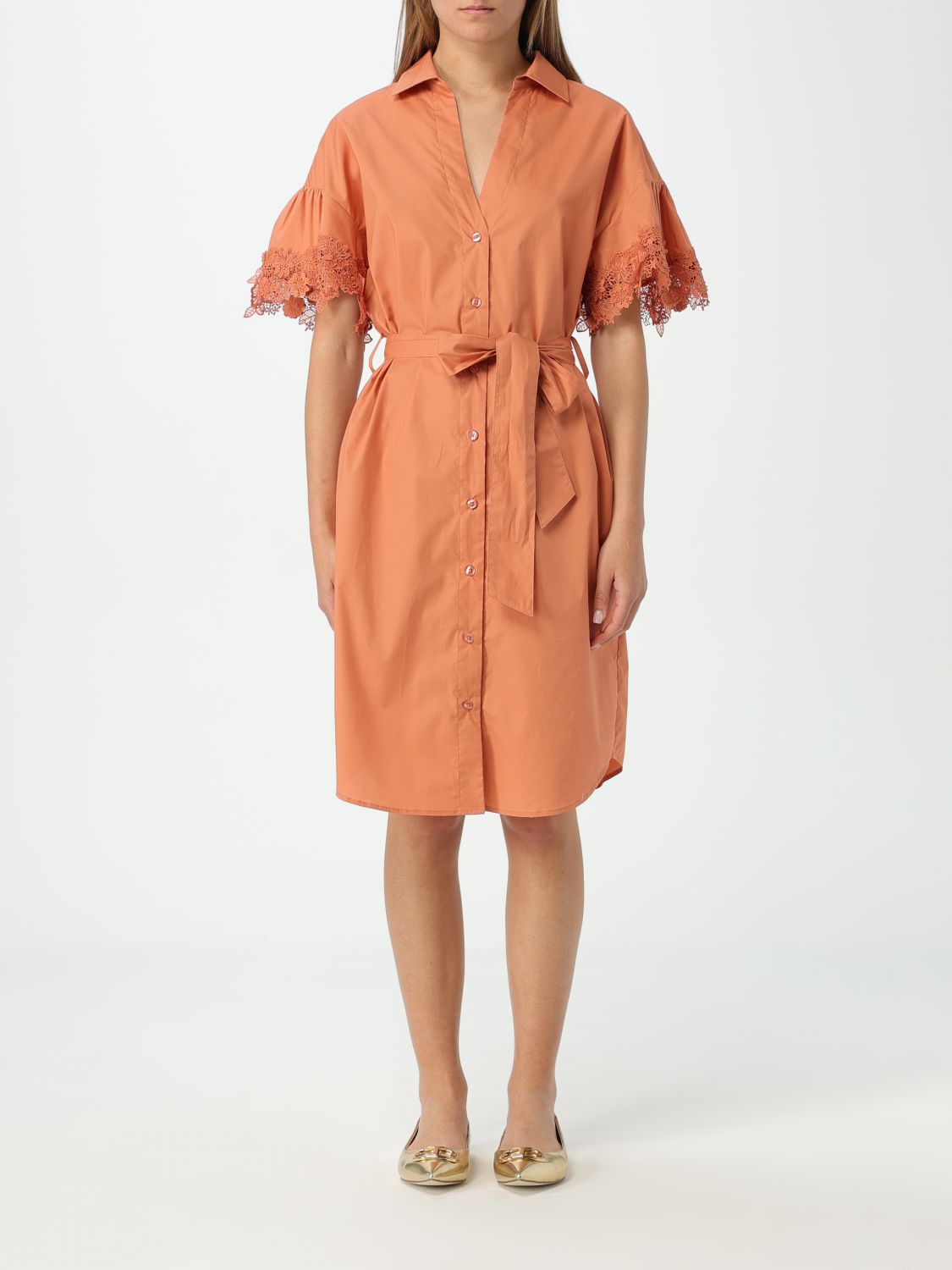 Twinset Dress TWINSET Woman color Orange