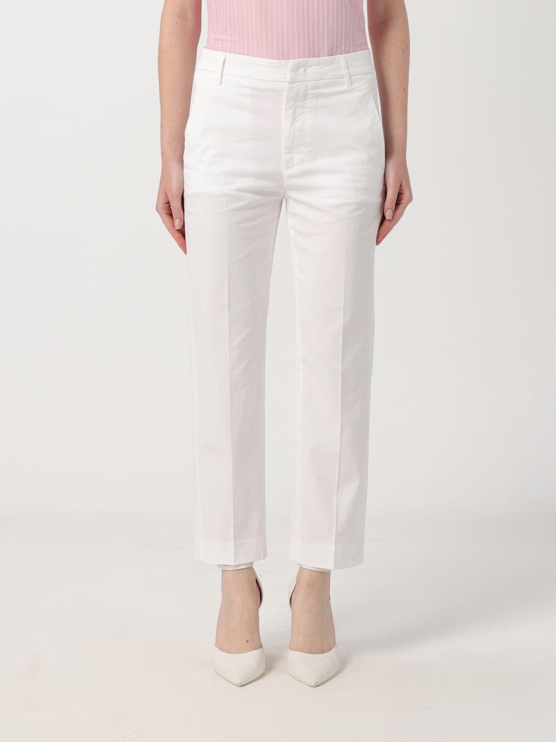 Dondup Trousers DONDUP Woman colour White