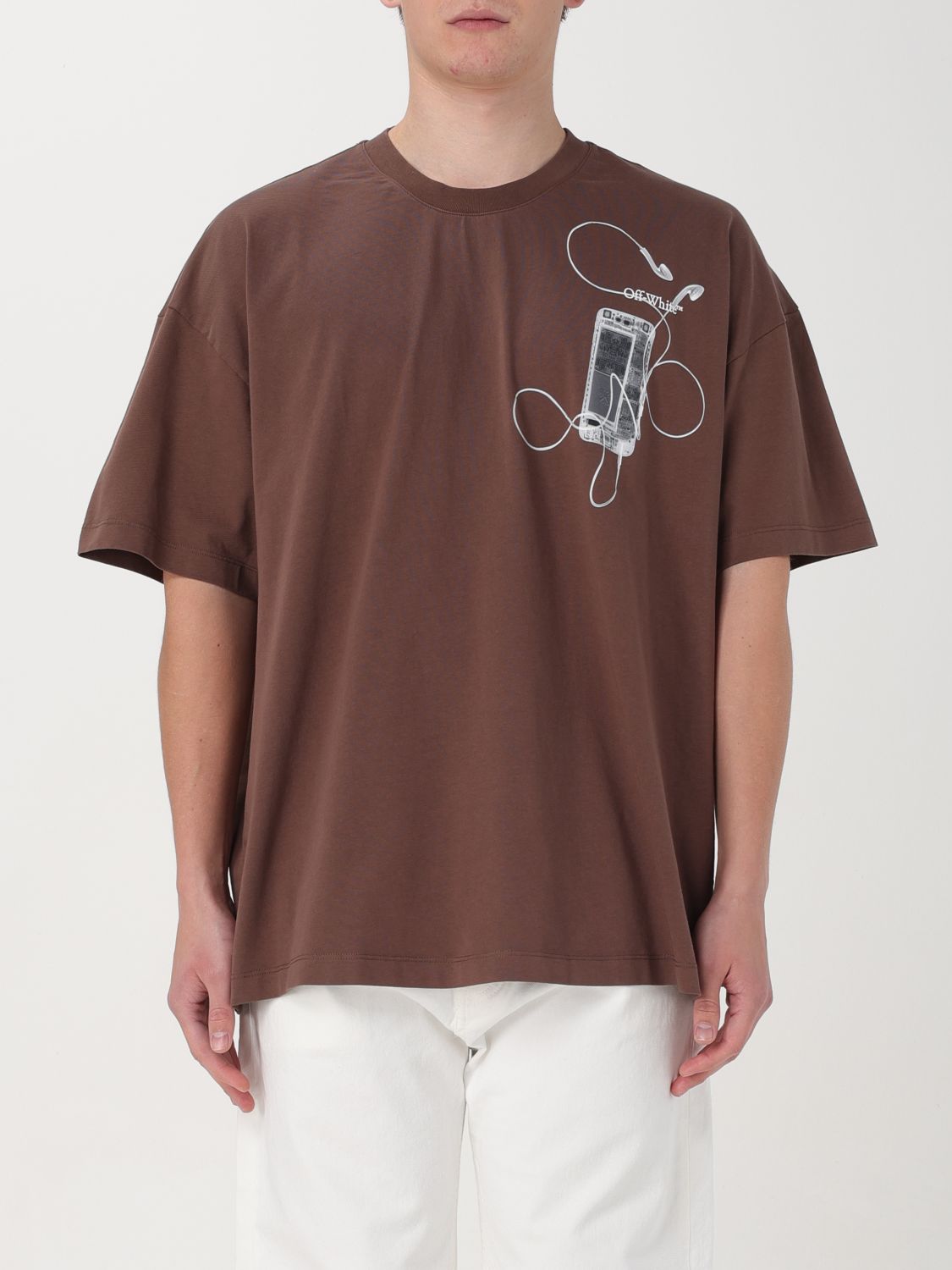 OFF-WHITE T-Shirt OFF-WHITE Men colour Brown