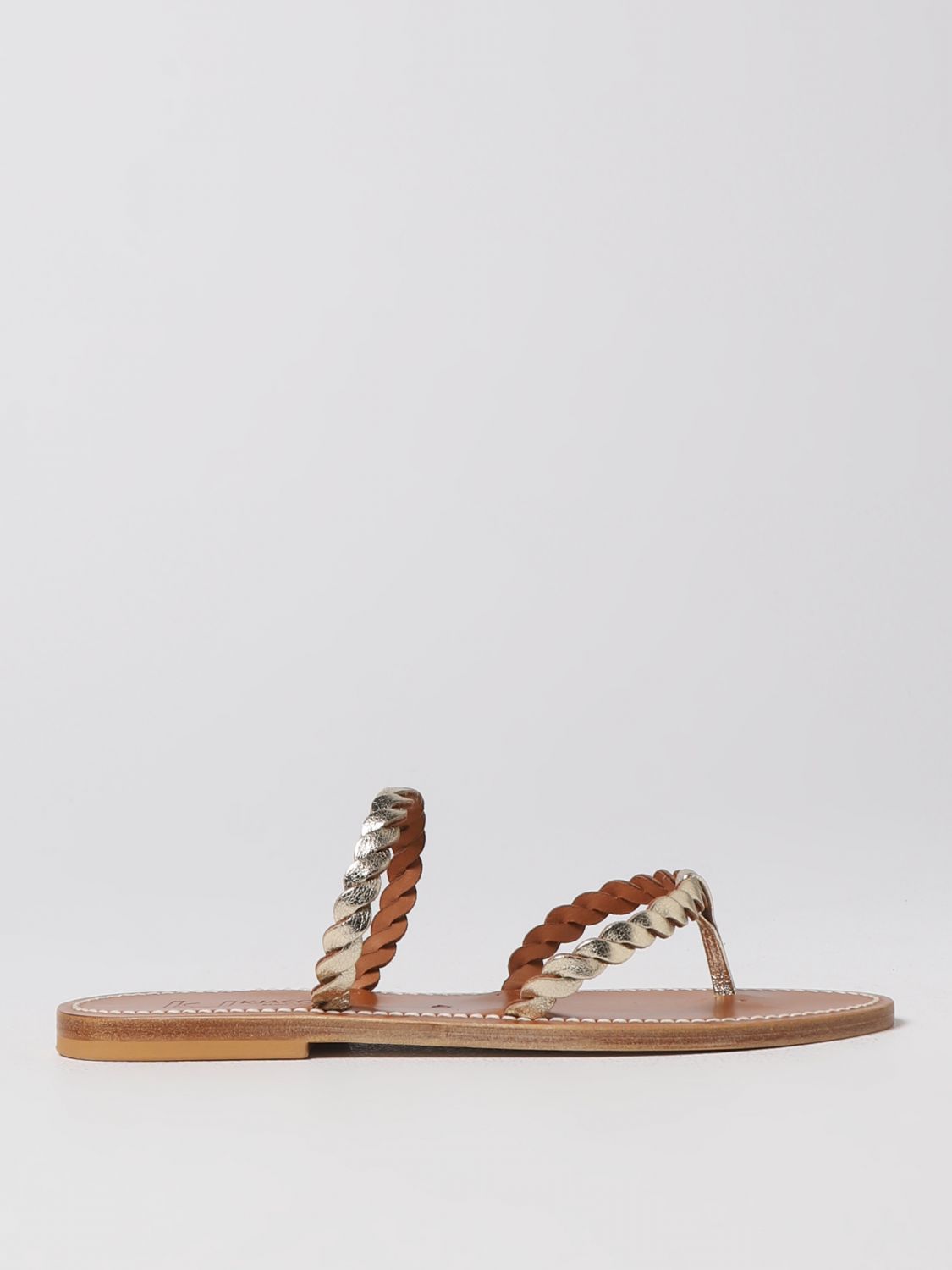 K. Jacques Flat Sandals K. JACQUES Woman colour Gold