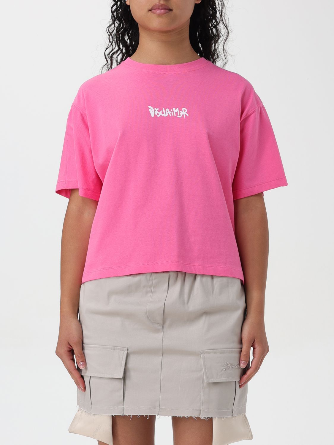 Disclaimer T-Shirt DISCLAIMER Woman color Fuchsia