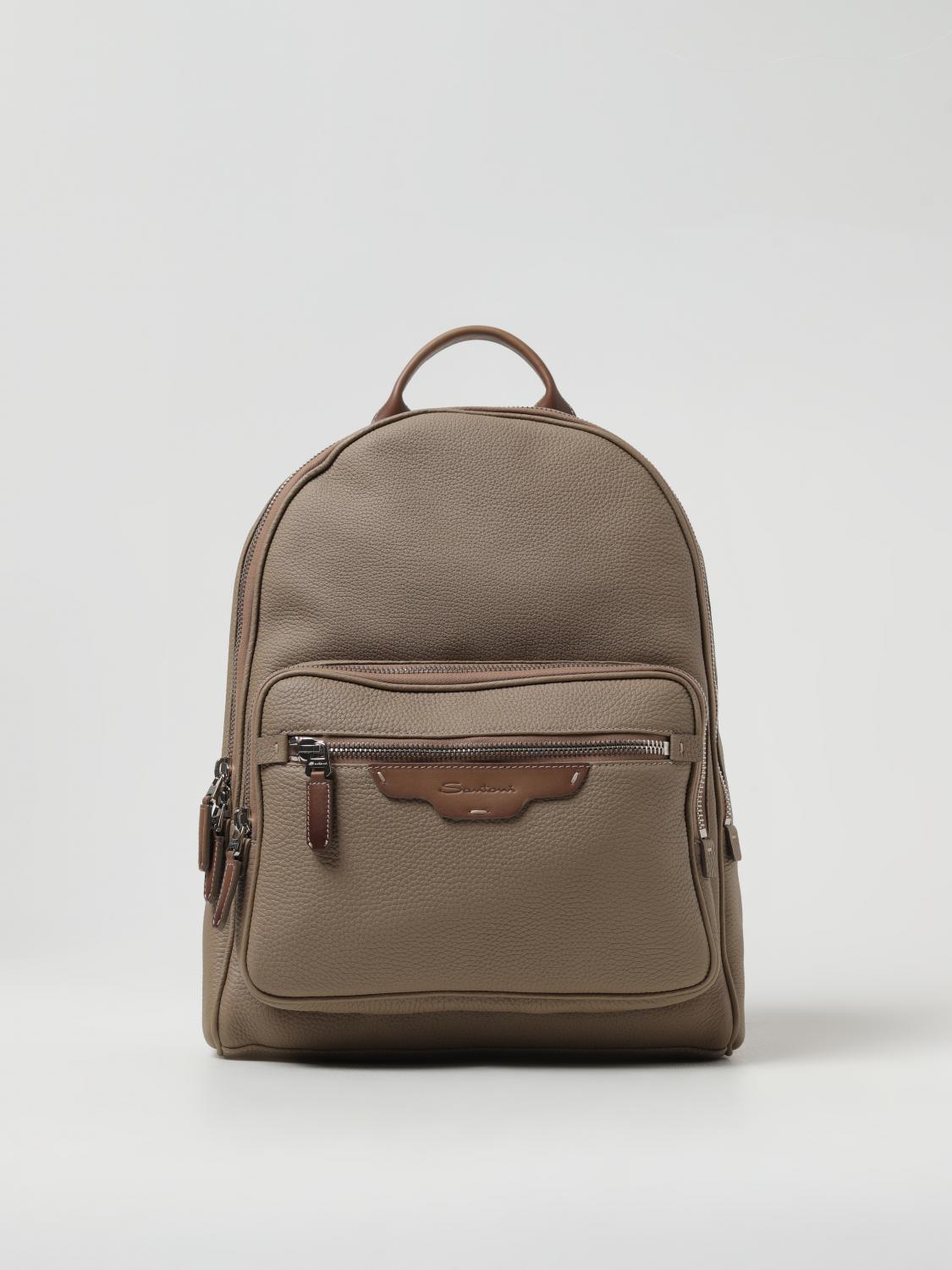 Santoni Backpack SANTONI Men color Beige