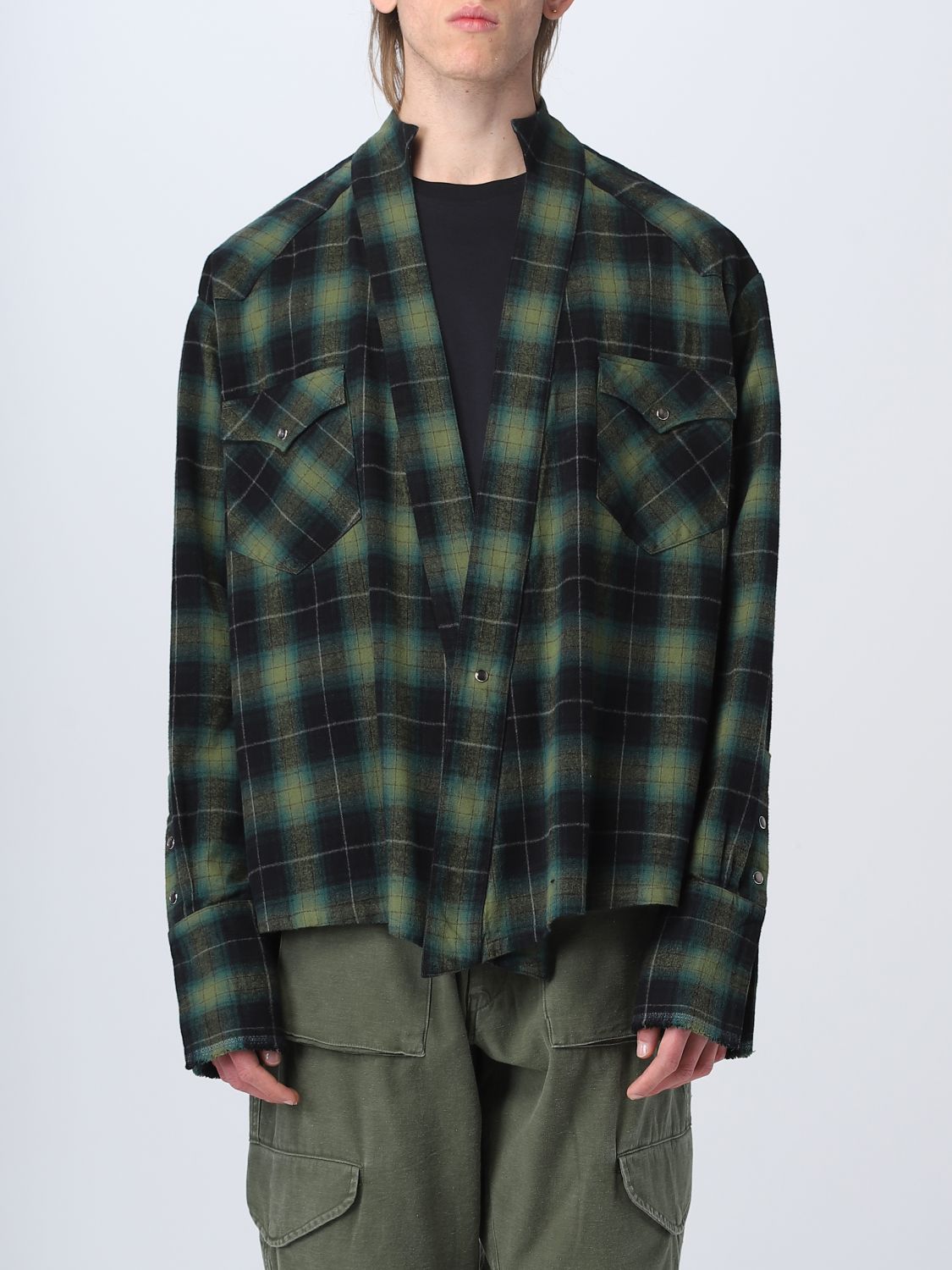 Greg Lauren Shirt GREG LAUREN Men colour Green