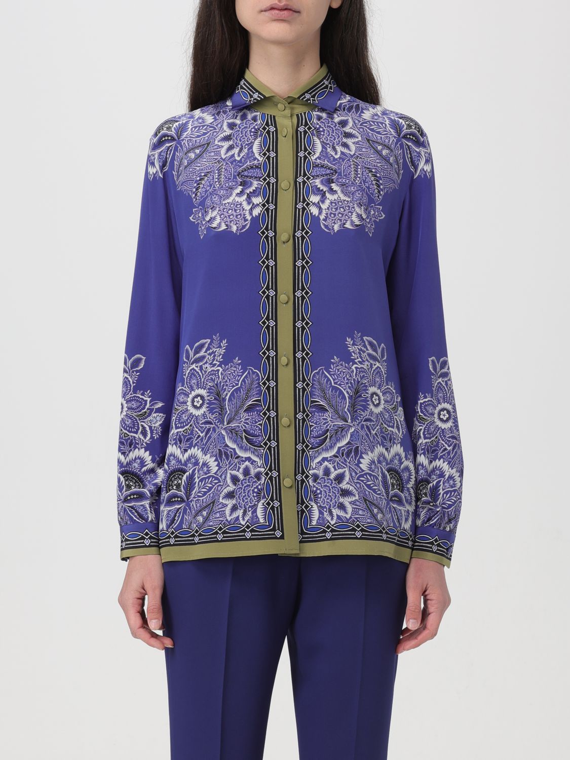 Etro Shirt ETRO Woman colour Gnawed Blue