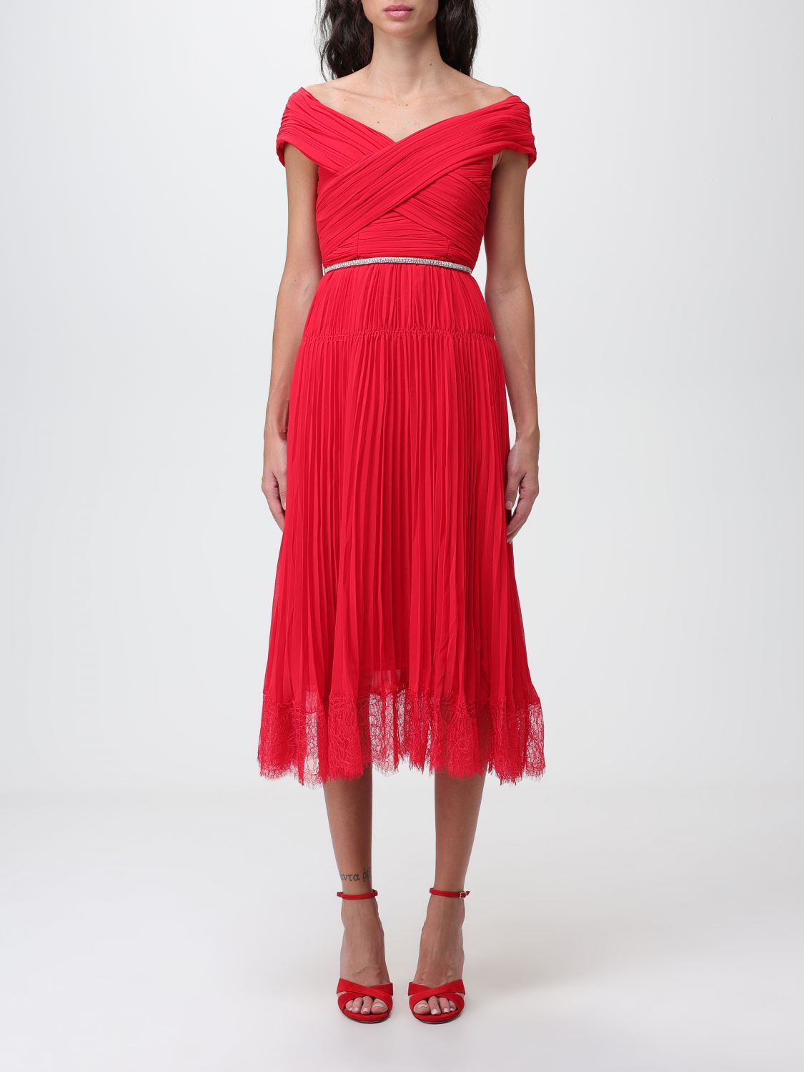 Self-Portrait Dress SELF-PORTRAIT Woman colour Red