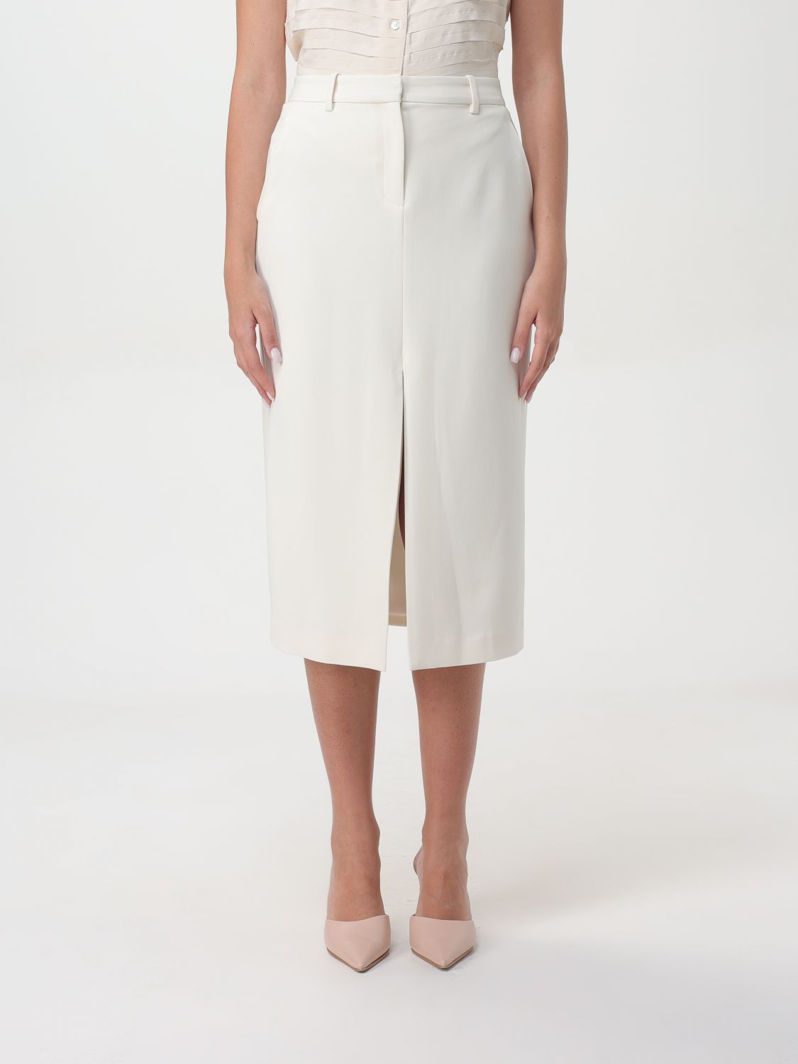 Theory Skirt THEORY Woman color Ivory