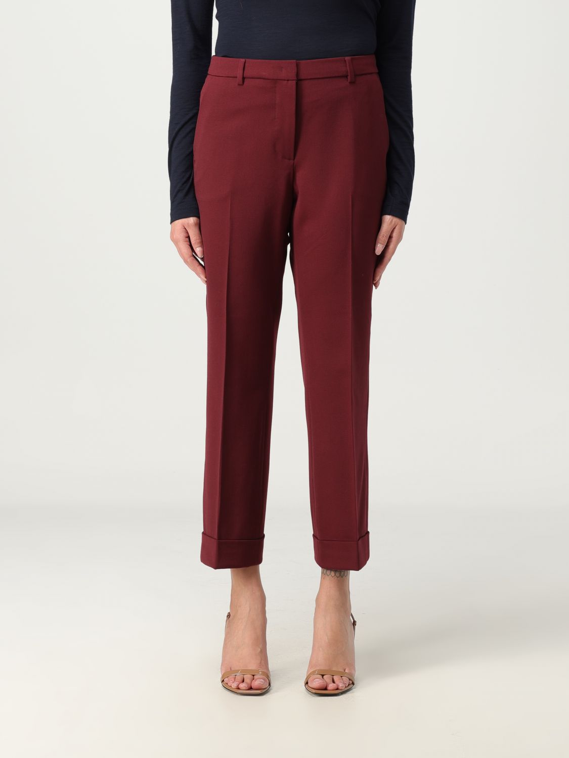 Seventy Trousers SEVENTY Woman colour Burgundy