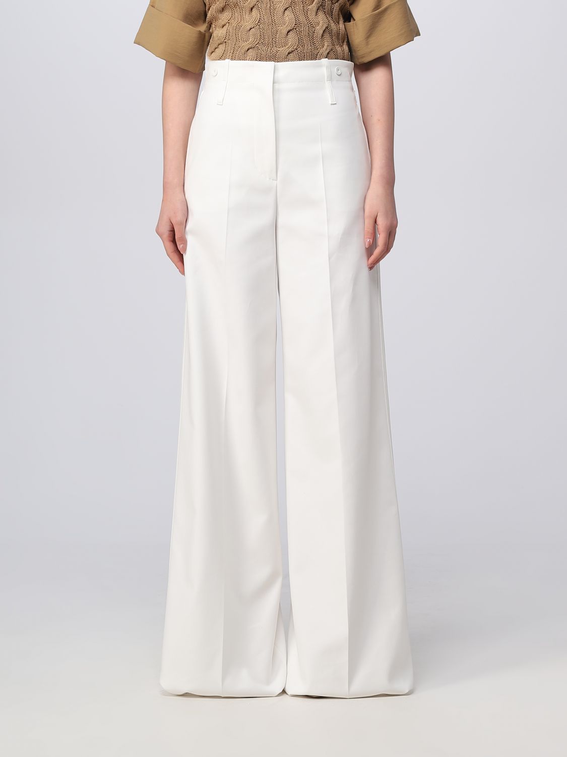 Max Mara Trousers MAX MARA Woman colour White