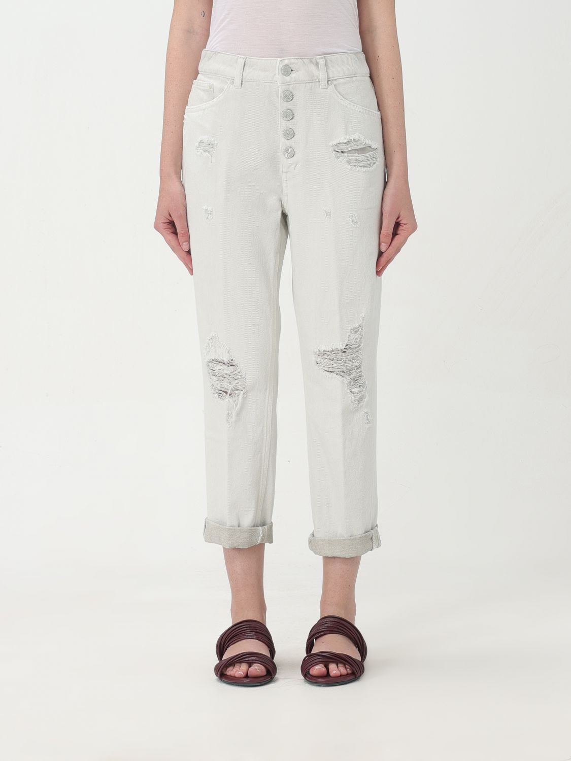 Dondup Trousers DONDUP Woman colour Grey