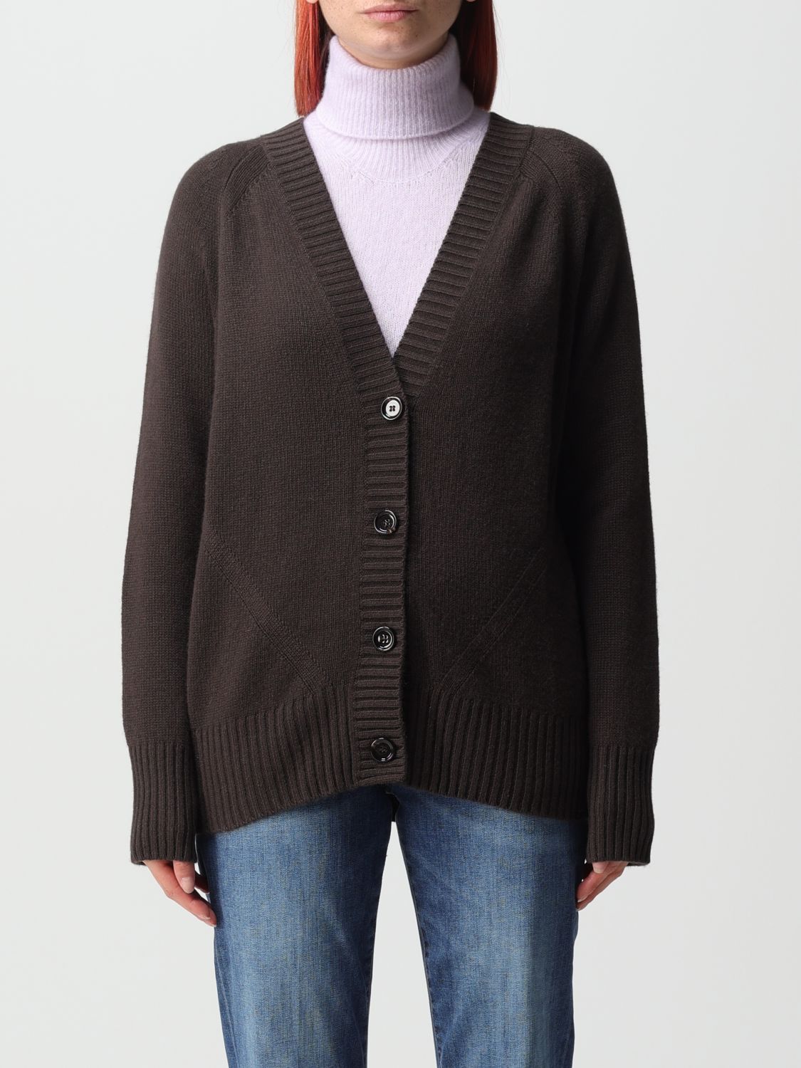 Allude Cardigan ALLUDE Woman colour Brown