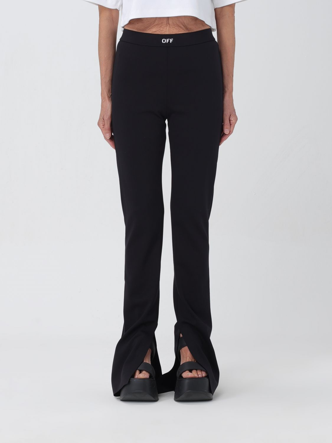 OFF-WHITE Trousers OFF-WHITE Woman colour Black