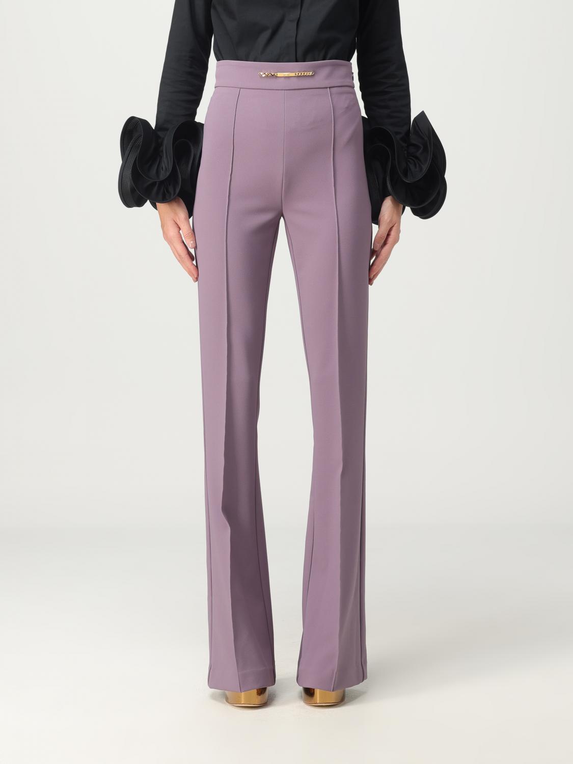 Elisabetta Franchi Trousers ELISABETTA FRANCHI Woman colour Violet