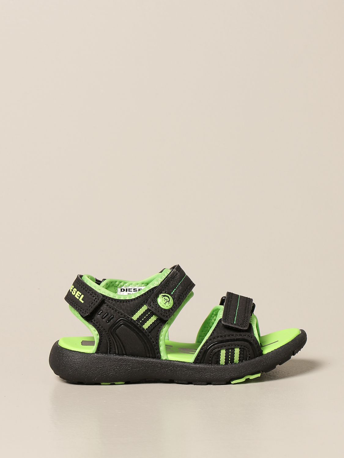 Diesel Diesel sandal with hook and loop straps