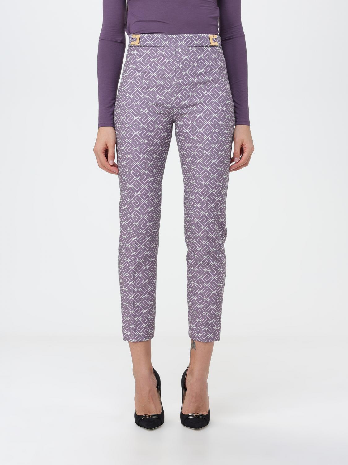 Elisabetta Franchi Trousers ELISABETTA FRANCHI Woman colour Lavender