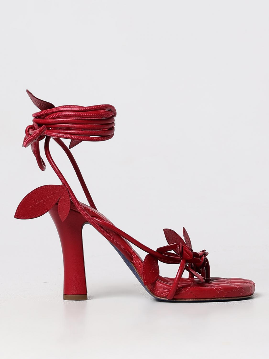 Burberry Heeled Sandals BURBERRY Woman color Red