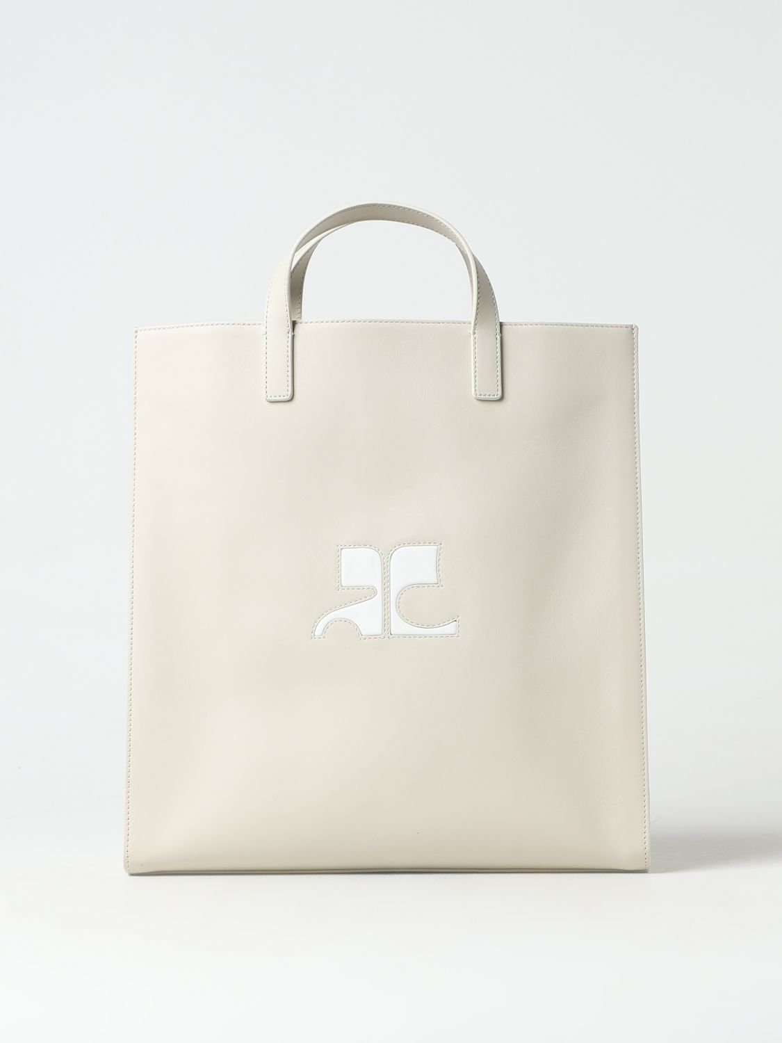 Courrèges Tote Bags COURRÈGES Woman colour Mastic