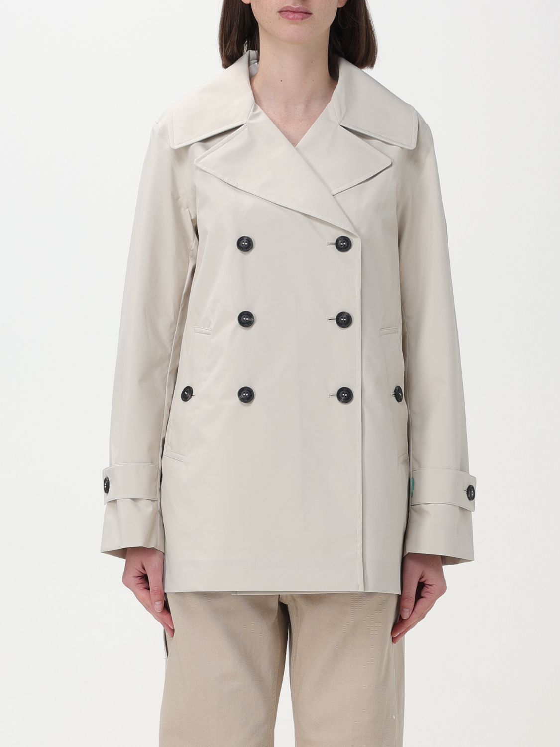 Save The Duck Trench Coat SAVE THE DUCK Woman colour Yellow Cream