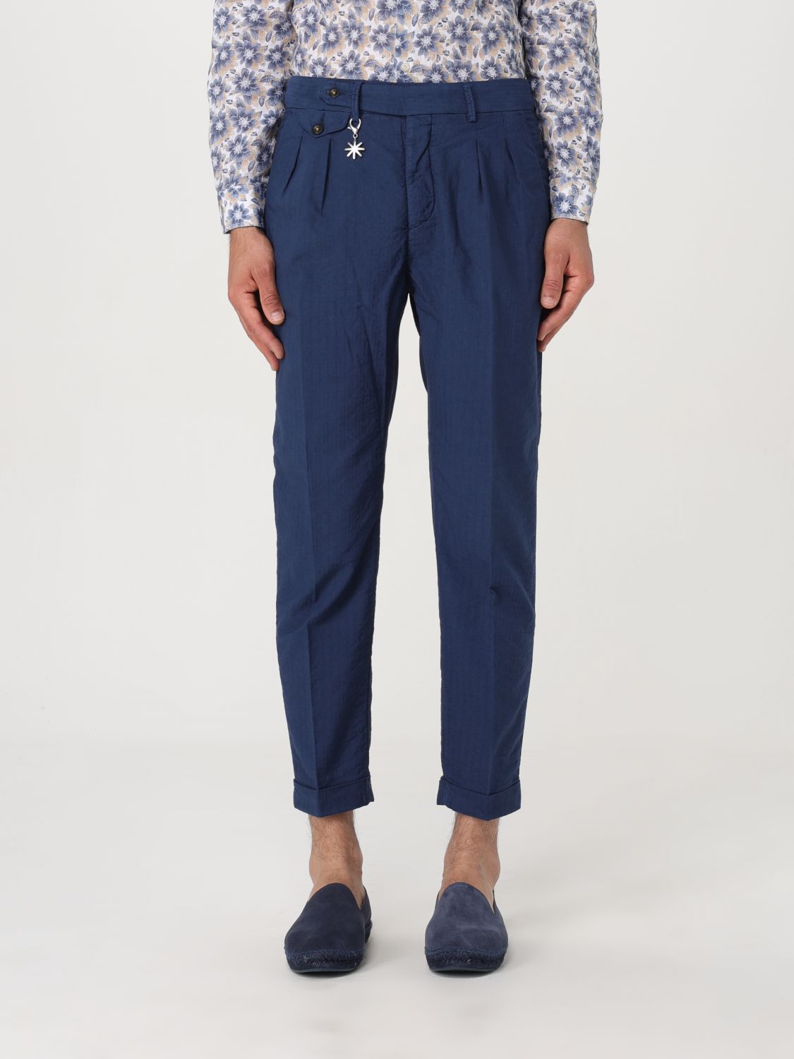 Manuel Ritz Trousers MANUEL RITZ Men colour Blue