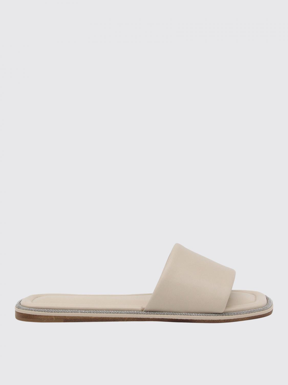 Brunello Cucinelli Flat Sandals BRUNELLO CUCINELLI Woman colour Beige