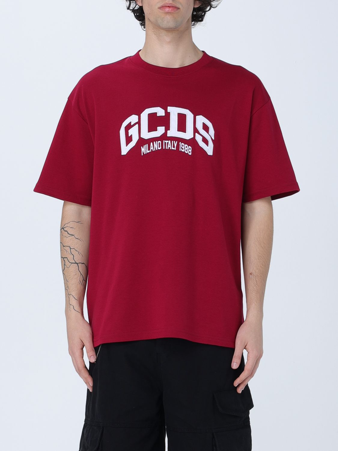 GCDS T-Shirt GCDS Men colour Burgundy