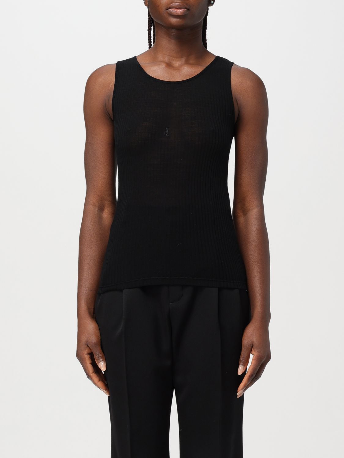 Saint Laurent Top SAINT LAURENT Woman colour Black