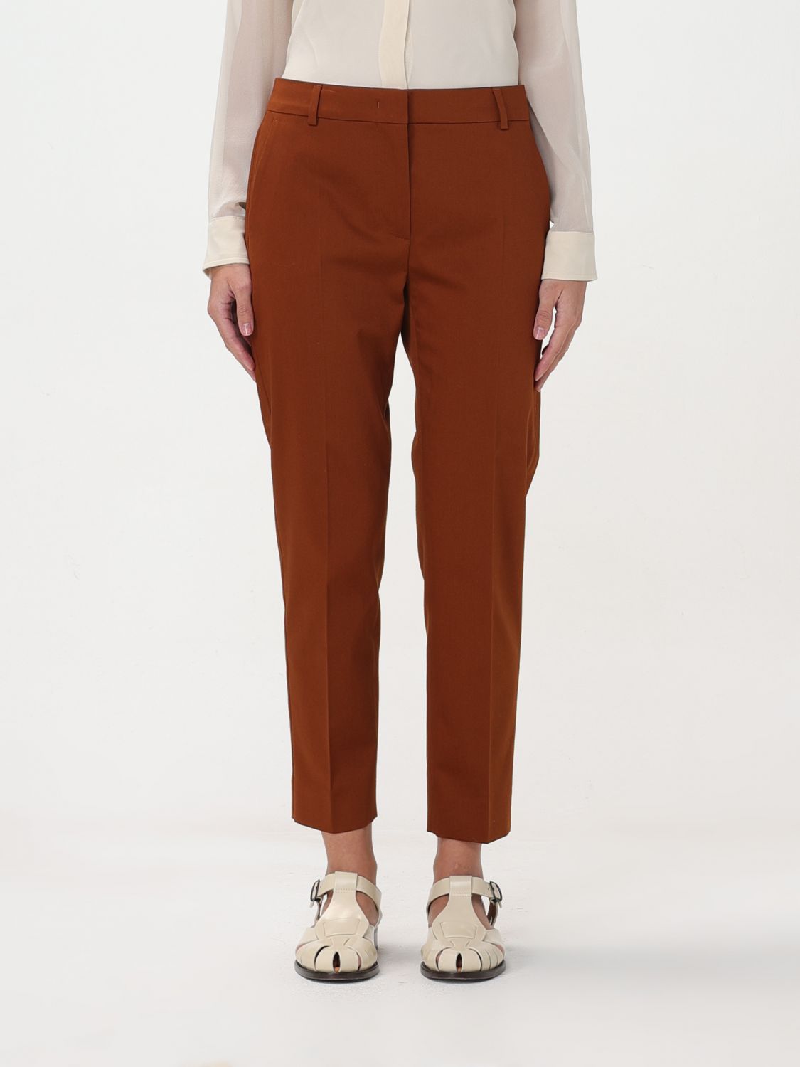 Max Mara Trousers MAX MARA Woman colour Leather