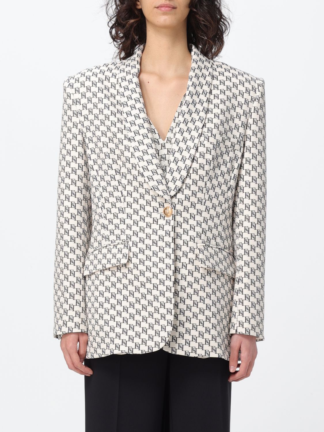 Elisabetta Franchi Blazer ELISABETTA FRANCHI Woman colour White