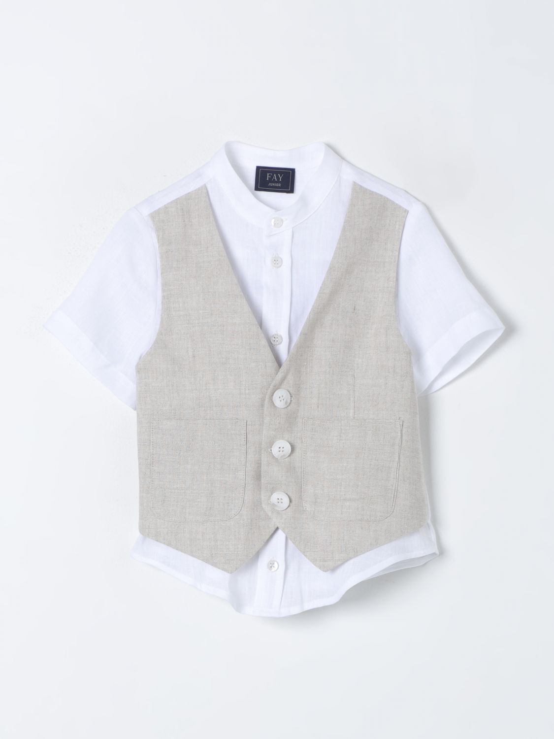 Fay Junior Shirt FAY JUNIOR Kids colour Beige