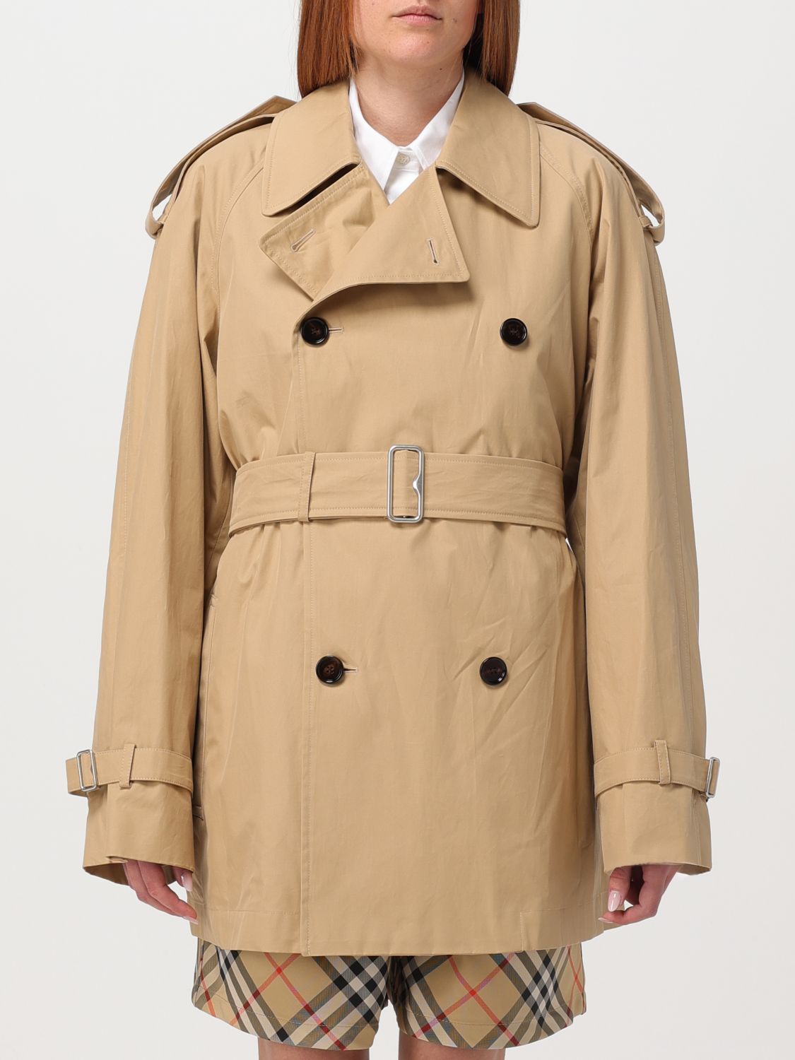 Burberry Trench Coat BURBERRY Woman colour Beige