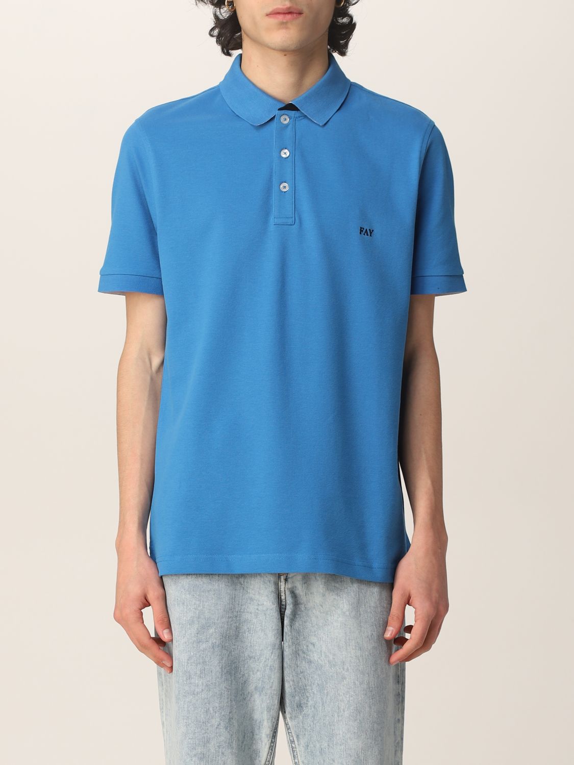 Fay Fay stretch cotton polo shirt with logo