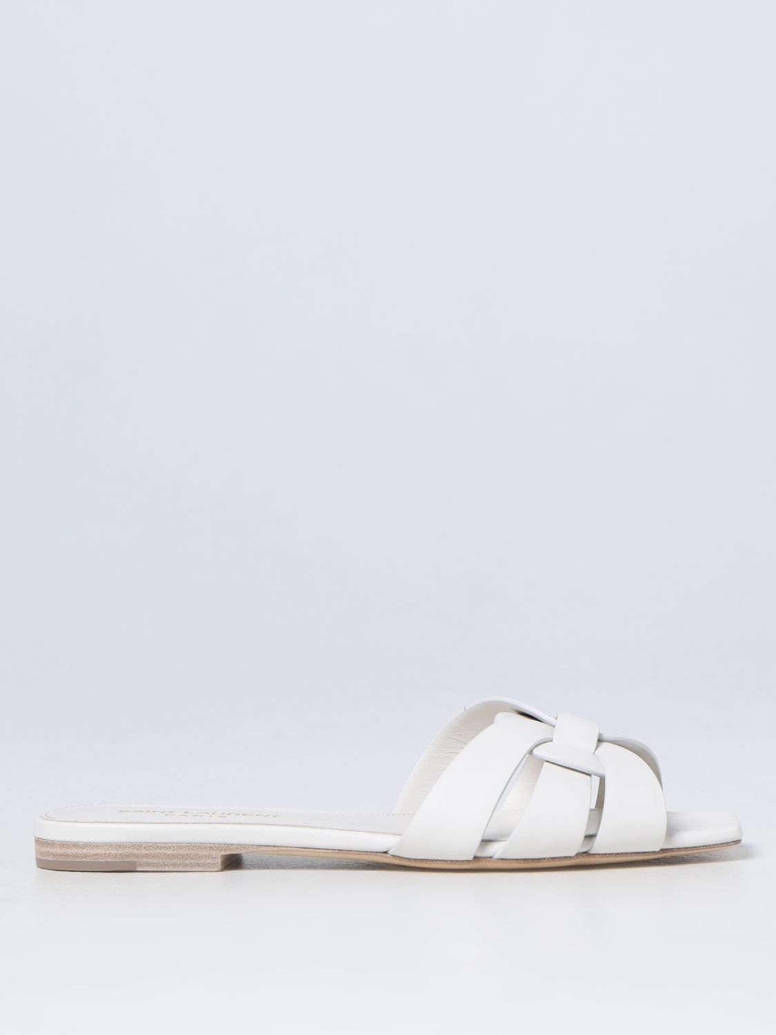 Saint Laurent Flat Sandals SAINT LAURENT Woman colour White