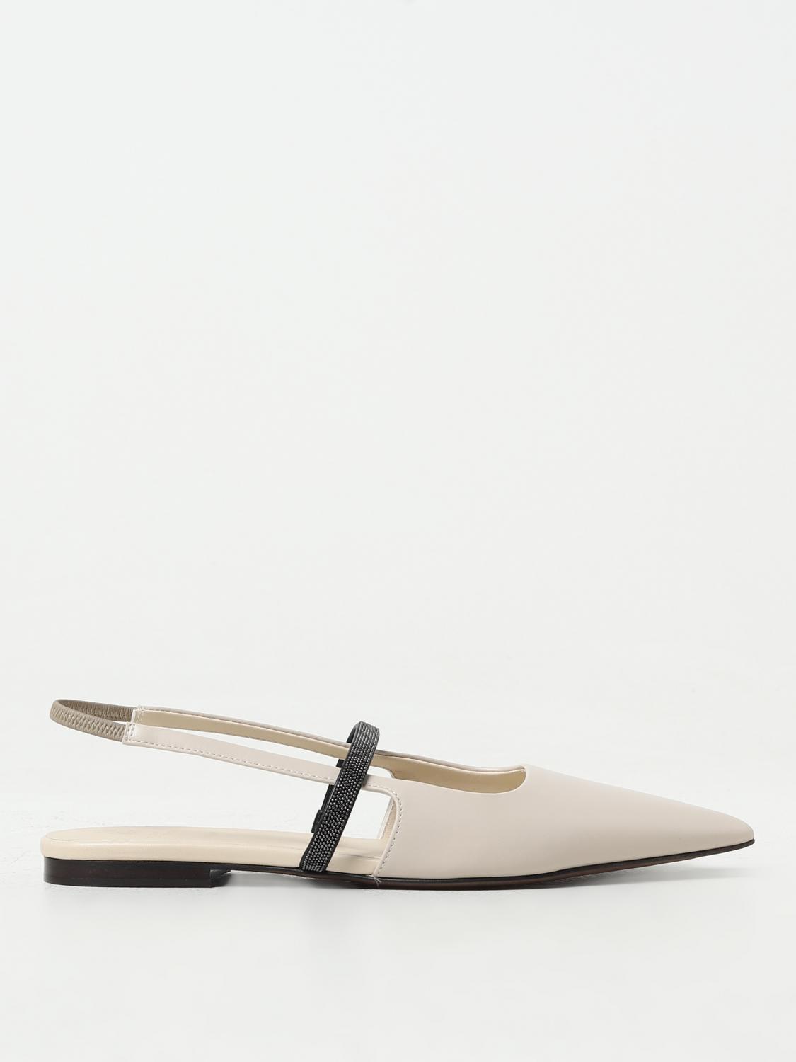 Brunello Cucinelli Flat Shoes BRUNELLO CUCINELLI Woman colour White