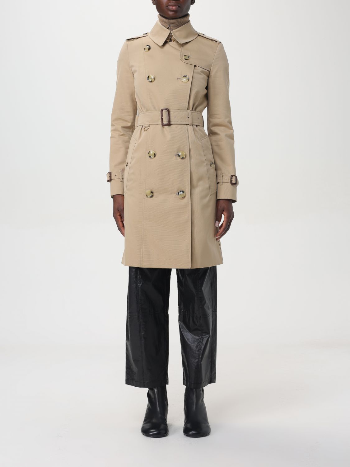 Burberry Trench Coat BURBERRY Woman color Beige