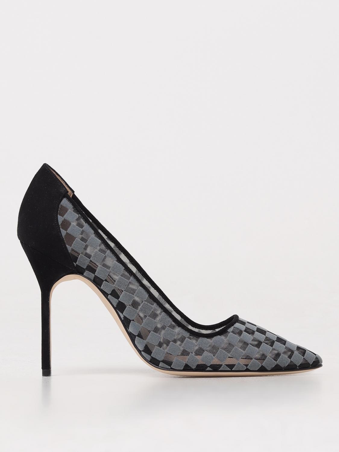 Manolo Blahnik Manolo Blahnik pumps in suede and mesh with check pattern