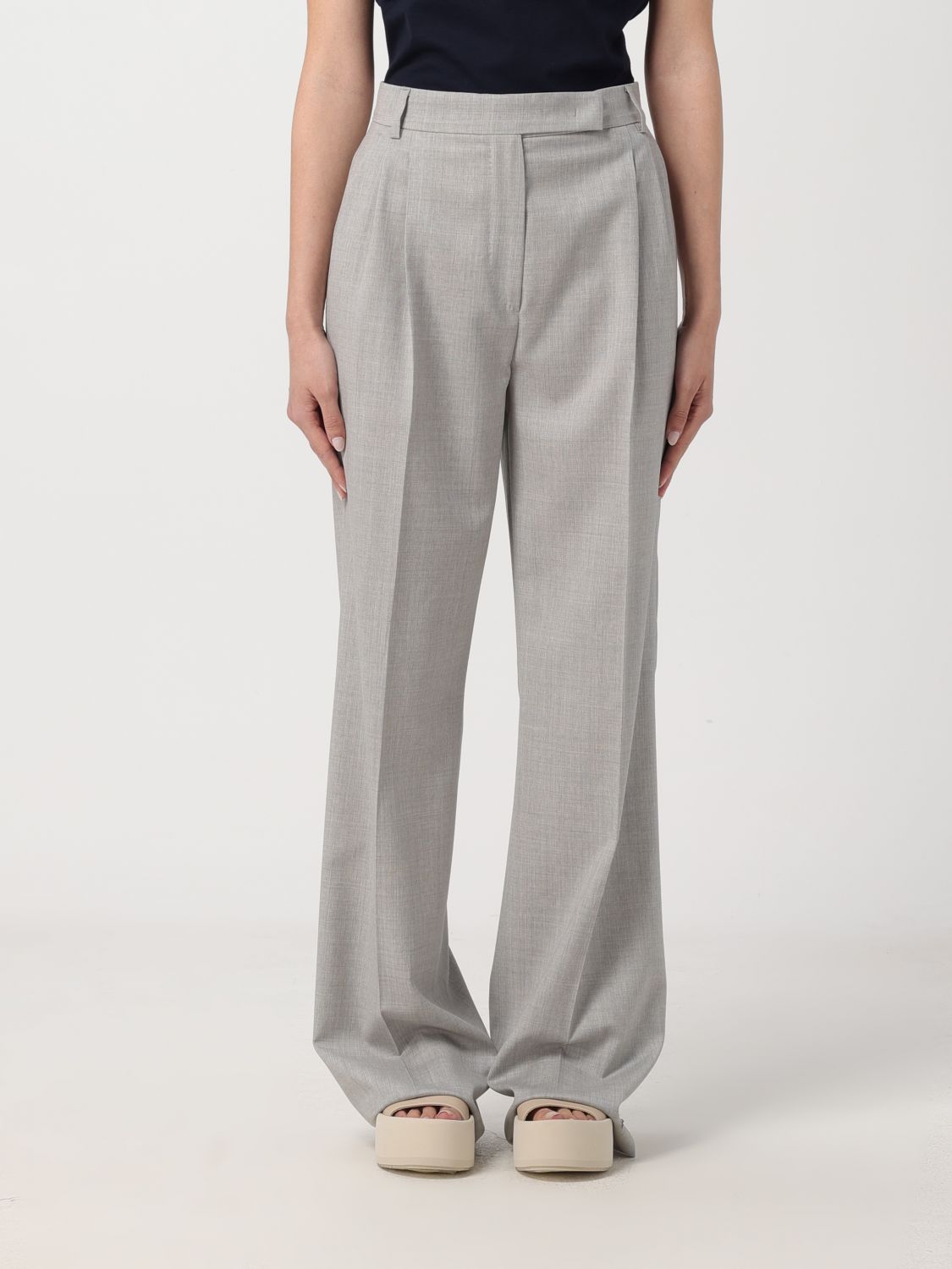 Max Mara Trousers MAX MARA Woman colour Grey